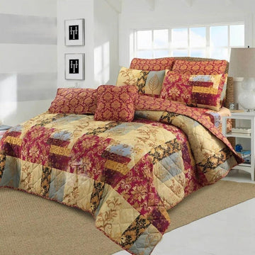 7 pcs Quilted Comforter Set EM-914