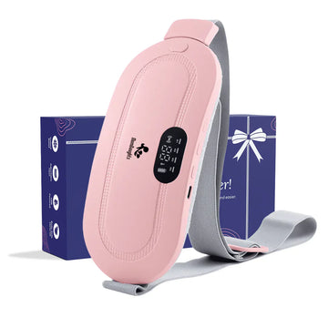 Portable Cordless Heating Pad for Menstrual Cramps Relief | 3-Temperature & 4-Massage Modes | Stomach & Back Pain Relief Device for Women