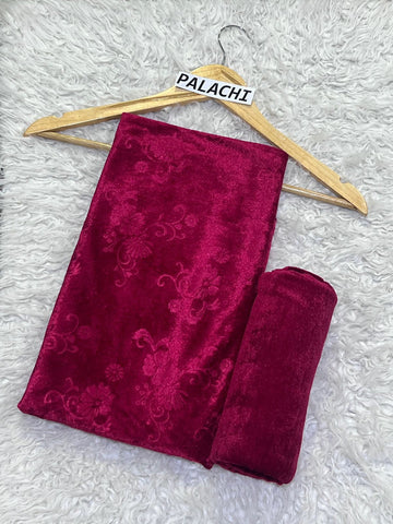 KOREAN VELVET 2PC KV-02 ( Mehroon )
