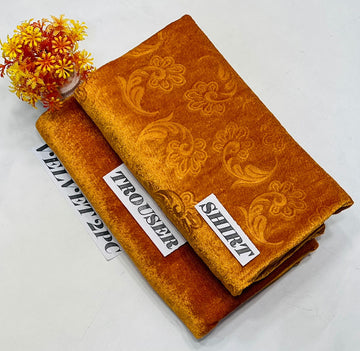 KOREAN VELVET 2PC KT-04 ( Orange )